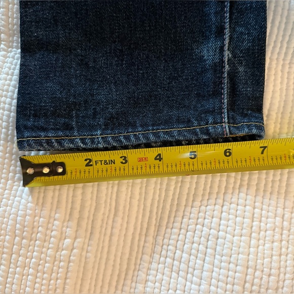 Momotaro dark wash White Warrior Stripe pocket sz 28 - Picture 7 of 16